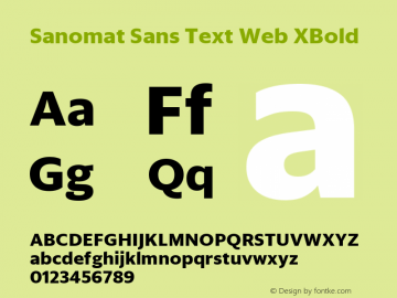 Sanomat Sans Text Web XBold Version 1.1 2015图片样张