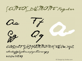 SANTOS DUMONT Regular 01 Font Sample