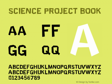 Science Project Book Version 1.0 - Robotic Attack Font Sample