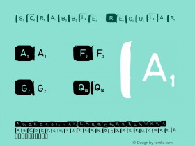 scrabble Regular Macromedia Fontographer 4.1.2 21.01.1999图片样张