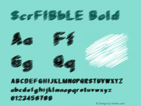 ScrFIBbLE Bold Version 000.000图片样张