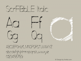 ScrFIBbLE Italic Version 000.000图片样张