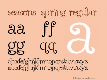 Seasons-Spring Regular Version 1.0 Font Sample