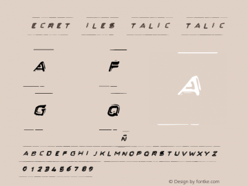 Secret Files Italic Italic Version 001.000图片样张