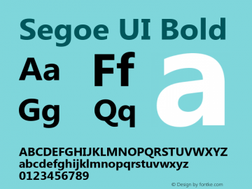 Segoe UI Bold Version 5.01图片样张