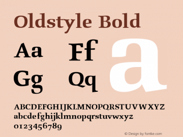 Oldstyle Bold The IMSI MasterFonts Collection, tm 1995 IMSI图片样张