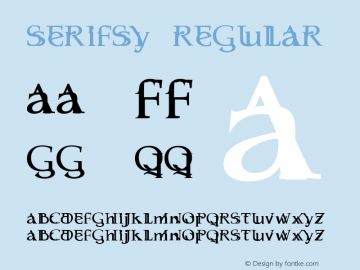 Serifsy Regular 1 - Oct. '08 Font Sample