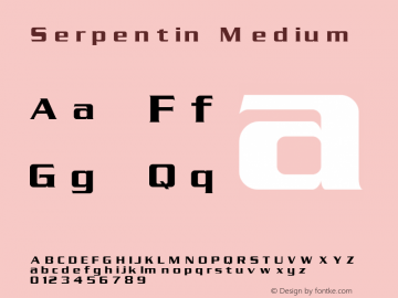 Serpentin Medium 1.000 Font Sample
