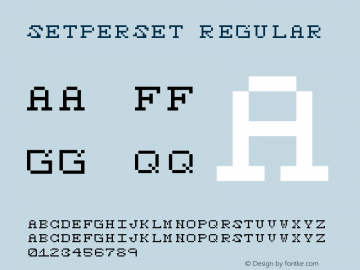 Setperset Regular Version 0图片样张