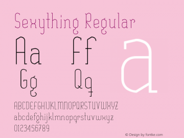 Sexything Regular 1.000 Font Sample