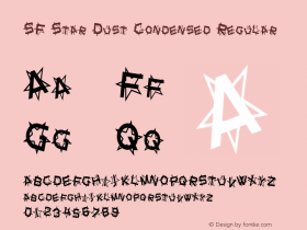 SF Star Dust Condensed Regular ver 1.0; 1999. Freeware for non-commercial use. Font Sample