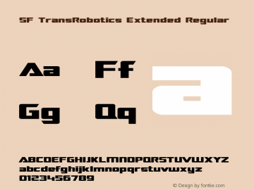 SF TransRobotics Extended Regular ver 1.2; 1999. Freeware.图片样张