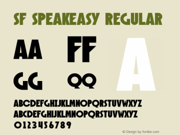 SF Speakeasy Regular ver 1.0; 2000. Freeware for non-commercial use.图片样张