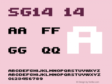 SG14 14 Macromedia Fontographer 4.1J 5/23/01 Font Sample