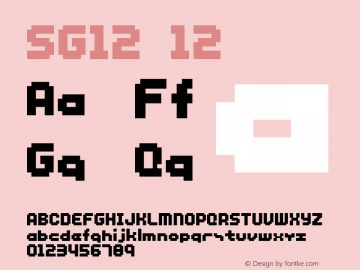 SG12 12 Macromedia Fontographer 4.1J 5/23/01 Font Sample
