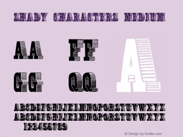 Shady Characters Medium Version 1.0; 2001; initial r Font Sample