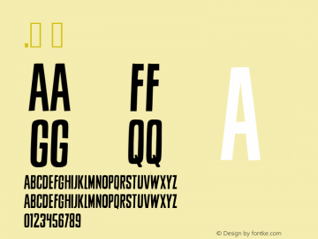 .  Version 001.000 Font Sample