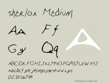 sherlox Medium Version 001.000 Font Sample