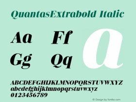 QuantasExtrabold Italic The WSI-Fonts Professional Collection图片样张