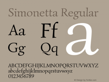 Simonetta Regular Version 1.002 Font Sample