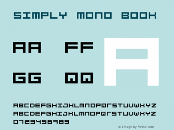 Simply Mono Book Version 001.000 Font Sample