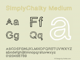 SimplyChalky Medium Version 001.000 Font Sample