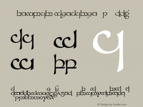 Tengwar Sindarin-1 Book Version 1.0 Font Sample