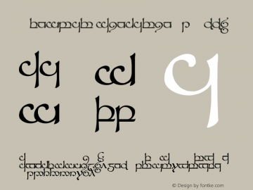 Tengwar Sindarin-1 Book Version 1.0图片样张