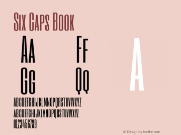 Six Caps Book Version 001.000 Font Sample