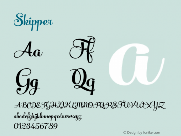 Skipper ☞ Version 1.000;com.myfonts.easy.fenotype.skipper.regular.wfkit2.version.4npU图片样张