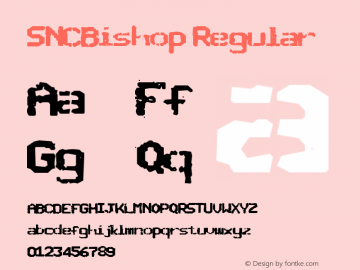 SNCBishop Regular 1.03 Font Sample