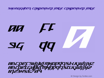 Snubfighter Condensed Italic Condensed Italic 001.000图片样张