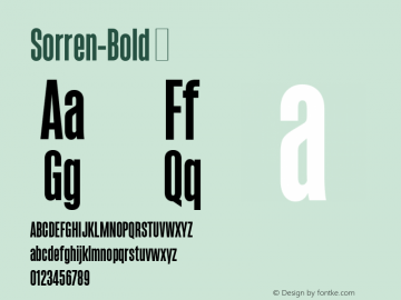 Sorren-Bold ☞ 1.000;com.myfonts.easy.reserves.sorren.bold.wfkit2.version.3RtF Font Sample