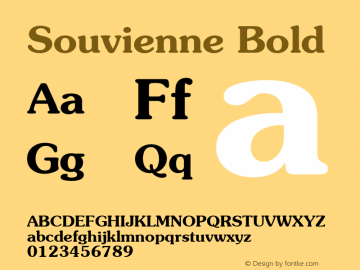 Souvienne Bold 001.000 Font Sample