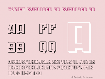 Soviet Expanded 3D Expanded 3D 2 Font Sample