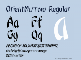 OrientNarrow Regular The WSI-Fonts Professional Collection Font Sample