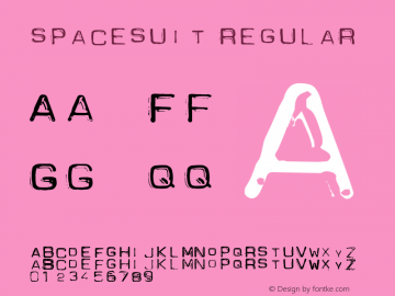 Spacesuit Regular Altsys Fontographer 4.1 11/10/97图片样张