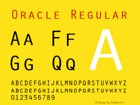 Oracle Regular (C)opyright 1992 WSI:8/6/92 Font Sample