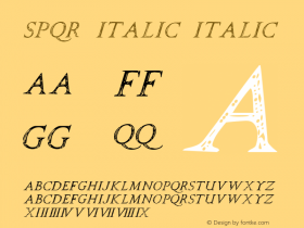 SPQR Italic Italic 001.000 Font Sample