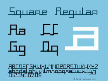 Square Regular Fontographer 4.7 29/09/06 FG4M­0000002045图片样张
