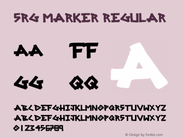 SRG MARKER Regular Version 1.00 November 13, 2008, initial release图片样张