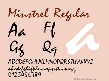 Minstrel Regular The IMSI MasterFonts Collection, tm 1995 IMSI Font Sample