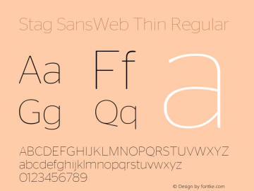 Stag SansWeb Thin Regular Version 1.1 2007图片样张
