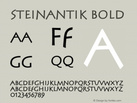SteinAntik Bold 1.0 2003-10-09 Font Sample