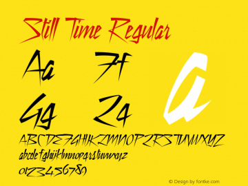 Still Time Regular Version 3.000 2005 Font Sample