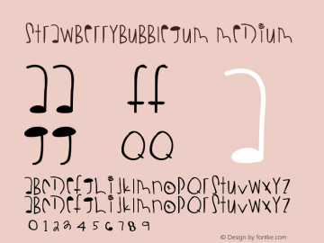 StrawberryBubblegum Medium Version 001.000 Font Sample