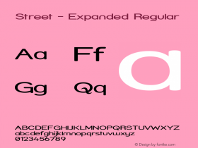 Street - Expanded Regular 1.0图片样张