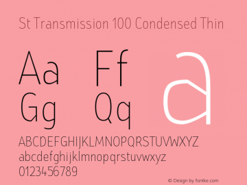 St Transmission 100 Condensed Thin 1.000图片样张