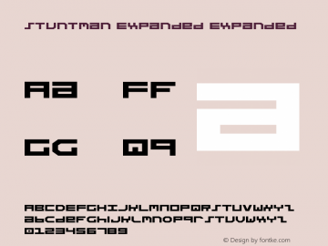 Stuntman Expanded Expanded Version 2 Font Sample