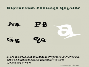 Styrofoam Feelings Regular OTF 3.000;PS 001.001;Core 1.0.29 Font Sample